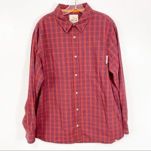 Mens Field & Stream Red and Blue Plaid Shirt